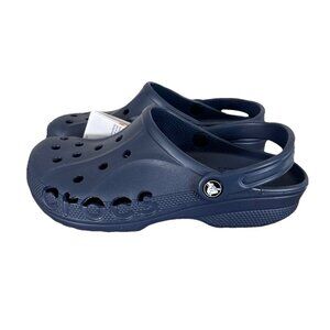 Crocs Adult Baya Clogs Men 7 Women 9 Navy Blue Shoes NWT Sandals Slip On